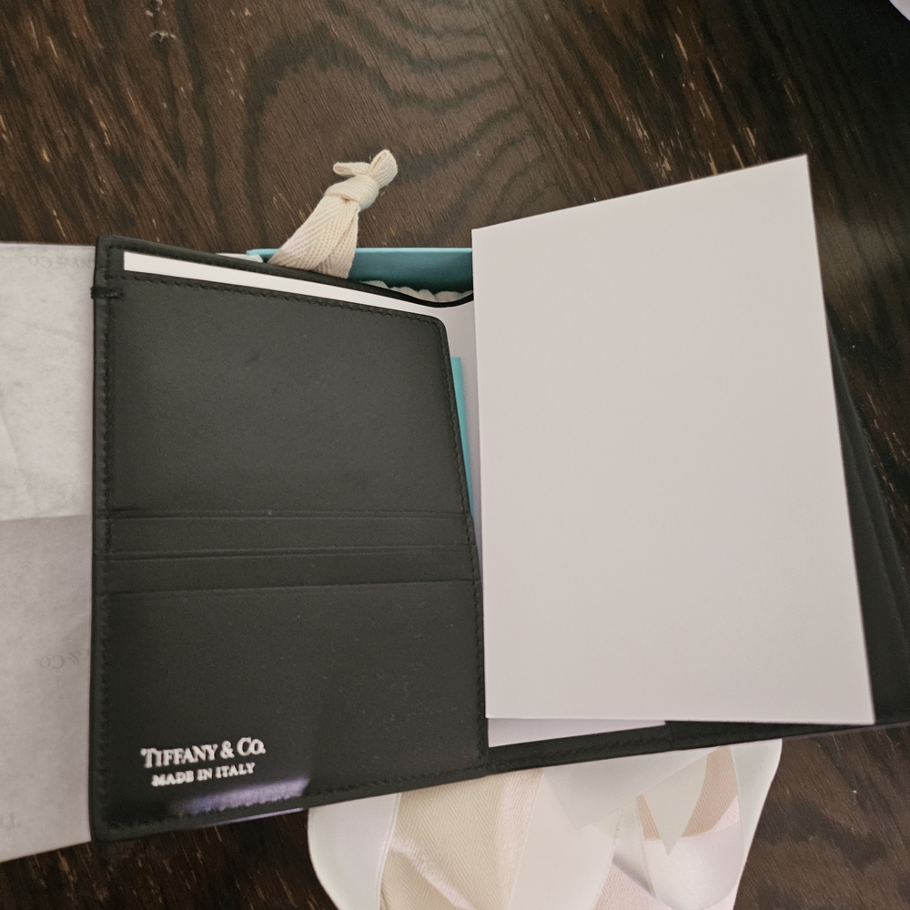 Tiffany & Co. Black Leather Passport Cover